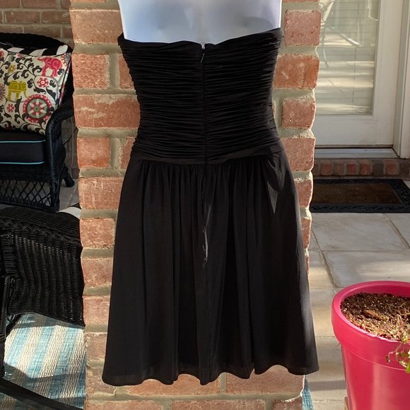 BCBG MaxAzria Black Strapless Mini Dress 2 - Picture 5 of 7